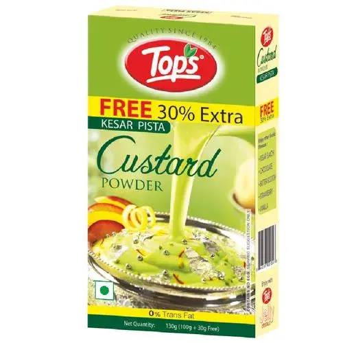 Tops Custard Powder Kesar Pista, 100 gm