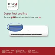 MarQ by Flipkart Convertible 4-in-1 Cooling 0.8 Ton 3 Star Split Inverter AC - White (083SIAA22W, Copper Condenser)