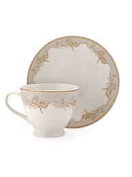 Clay Craft Cup Saucer Set 6+6 Pcs