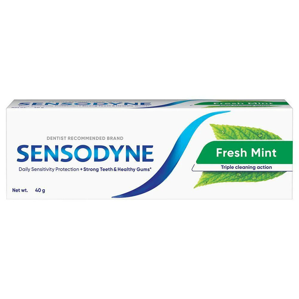 Sensodyne Fresh Mint Triple Cleaning Action, 40g+10gFree