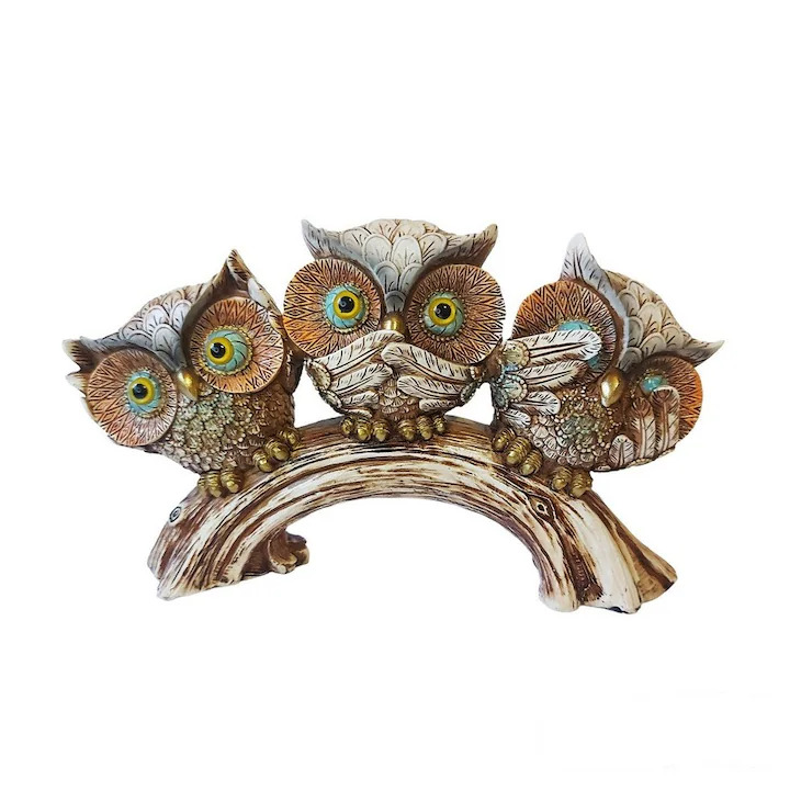 Three Owl statue Home Decore 1 pc