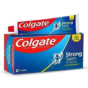 Colgate Dental Cream Strong Teeth Toothpaste, (Super Saver 800 g) Pack of 4 *200 g