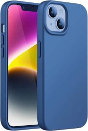 Iphone 14 Silicon Blue Back Cover