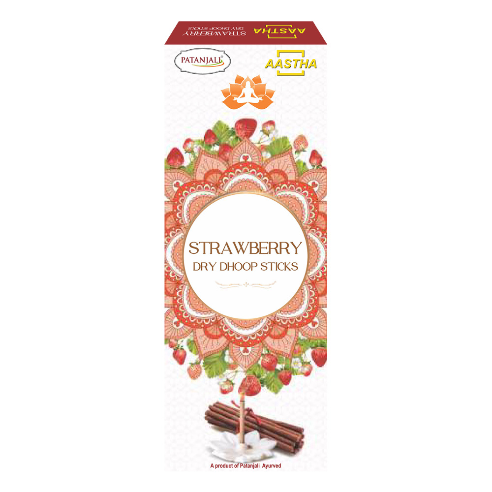 Patanjali Aashta Dry Strawberry Dhoop Sicks 10n