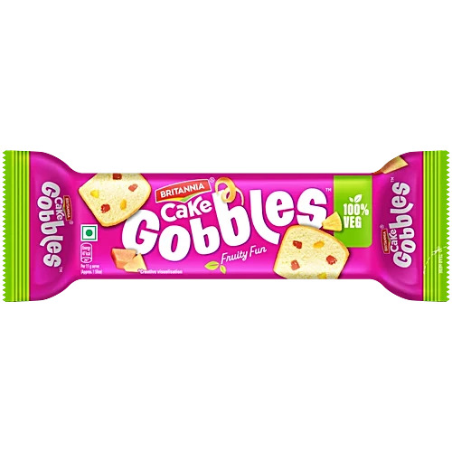 Britannia Cake Gobbles Fruity Fun 55g