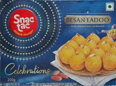 Snactac Celebrations Besan Ladoo, 500 gm ( Buy 1 Get 1 Free )