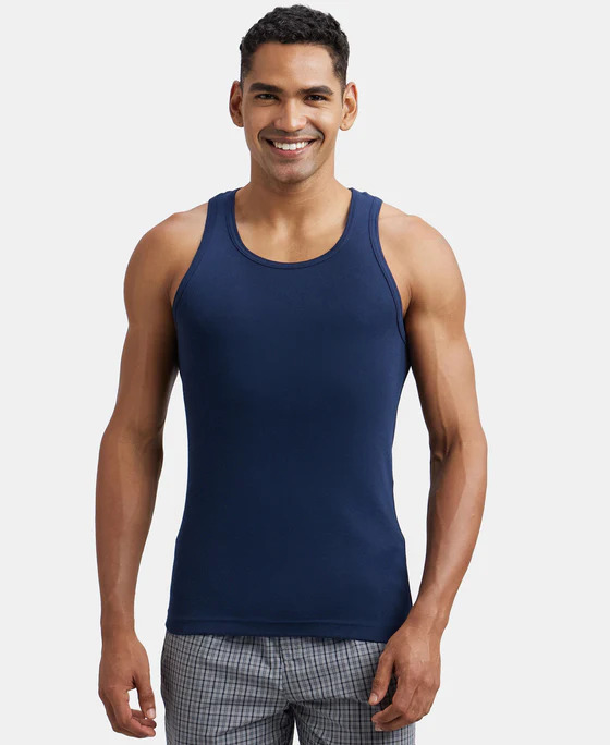 Jockey Pop Colour Vest FP04-01L-Size Deep Navy