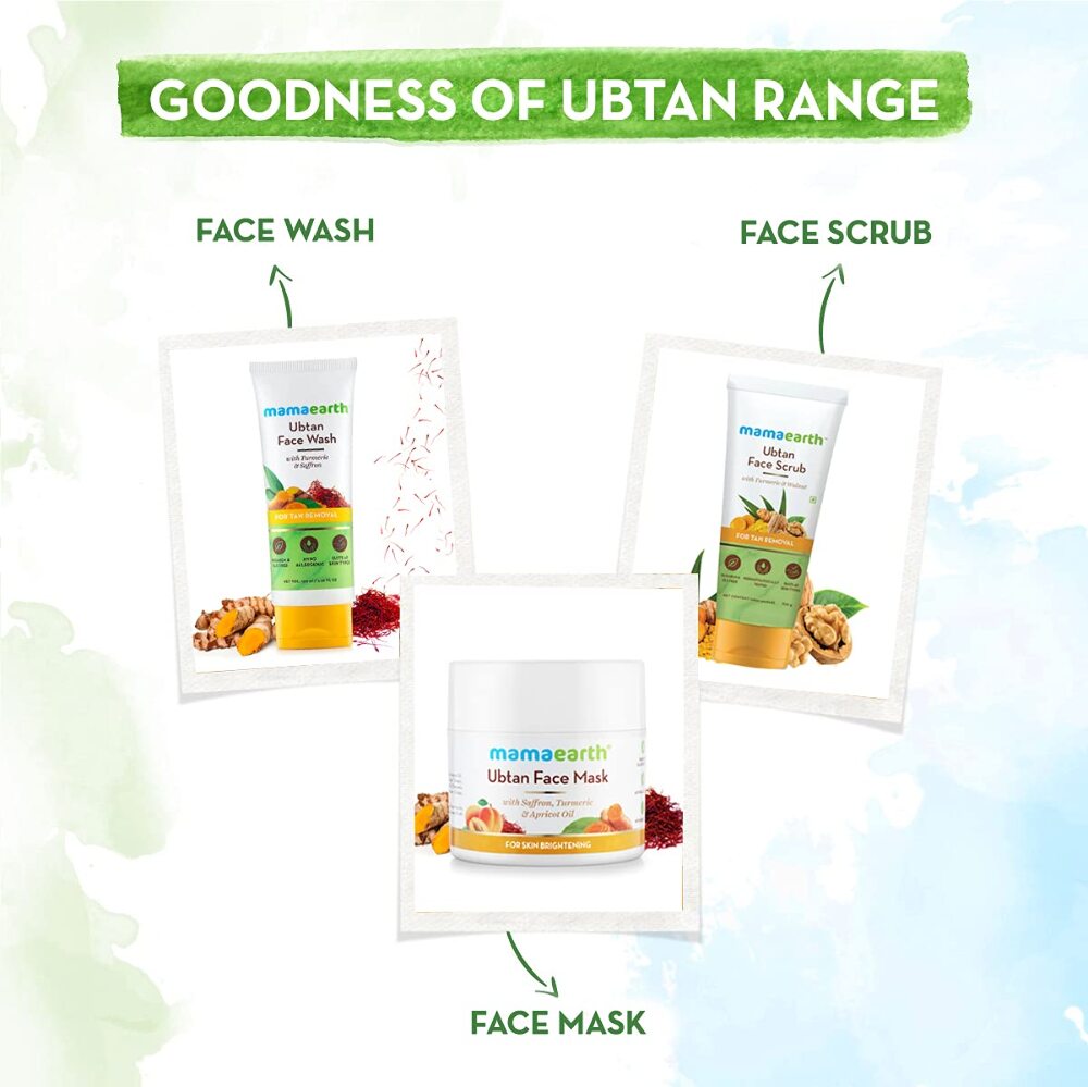 Mamaearth Ubtan Day Cream with Turmeric & Saffron for Skin Brightening 50G