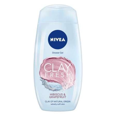 Nivea Women Body Wash, Clay Fresh Hibiscus & Grapefruit Shower Gel, For Deep Cleansing & Velvety Soft Skin, 250ml