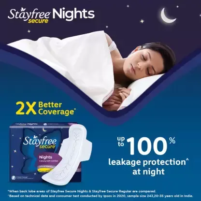 STAYFREE Secure Nights sanitary pads, Pack of 20