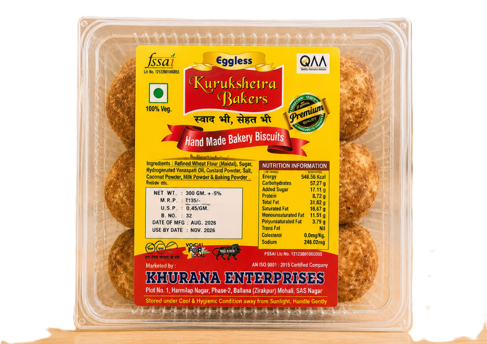 Kurukshetra Bakers Hand Made Bakery Biscuits 300gm