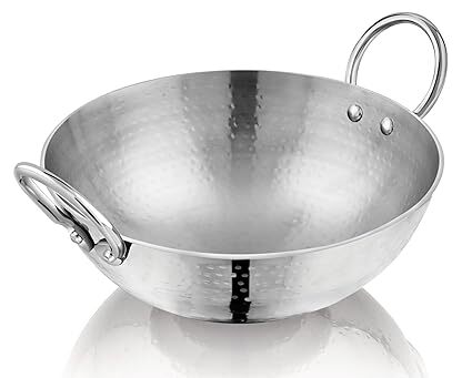 Vinod Stainless Steel Claro Hammered Kadhai 20CM