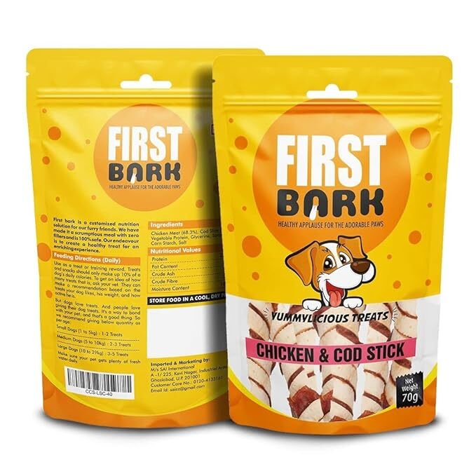 First Bark Healthy Chew For Dog Hearty Chicken With Cod 70g
