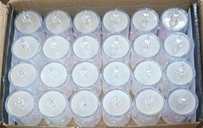 Smokeless Battery Operated LED Candles Big 24pc