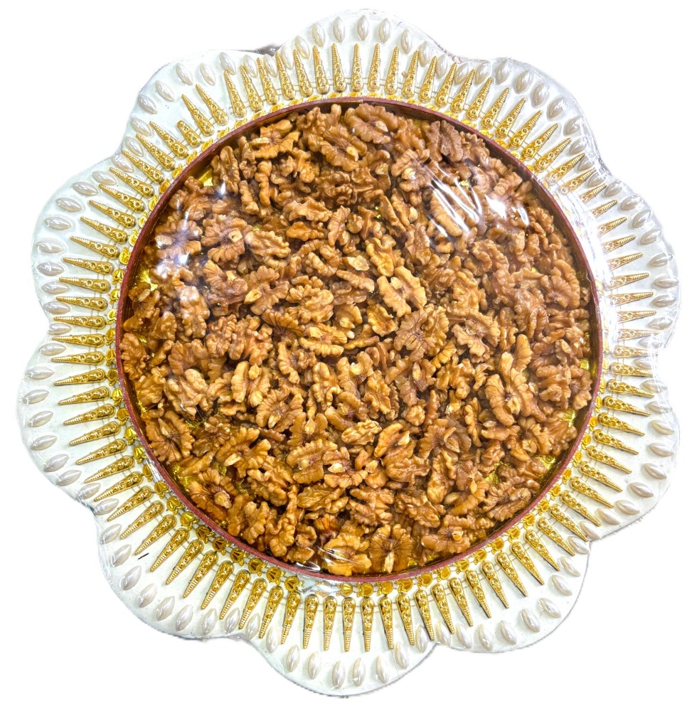 Flower Design Walnut Tray 350g #FG18