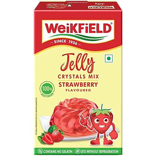Weikfield Jelly Crystals Mix Strawberry Flavoured 90gm