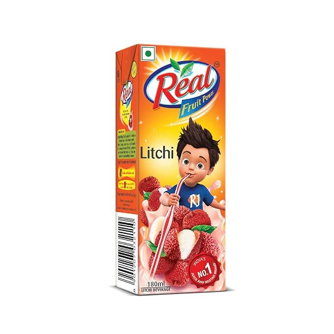 Real fruit power litchi fruit goodness rich in vitamin C 180ml