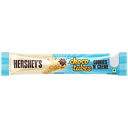 Hershey's Choco Tubes Cookies Chocolate 'N' Creme 23.6gm