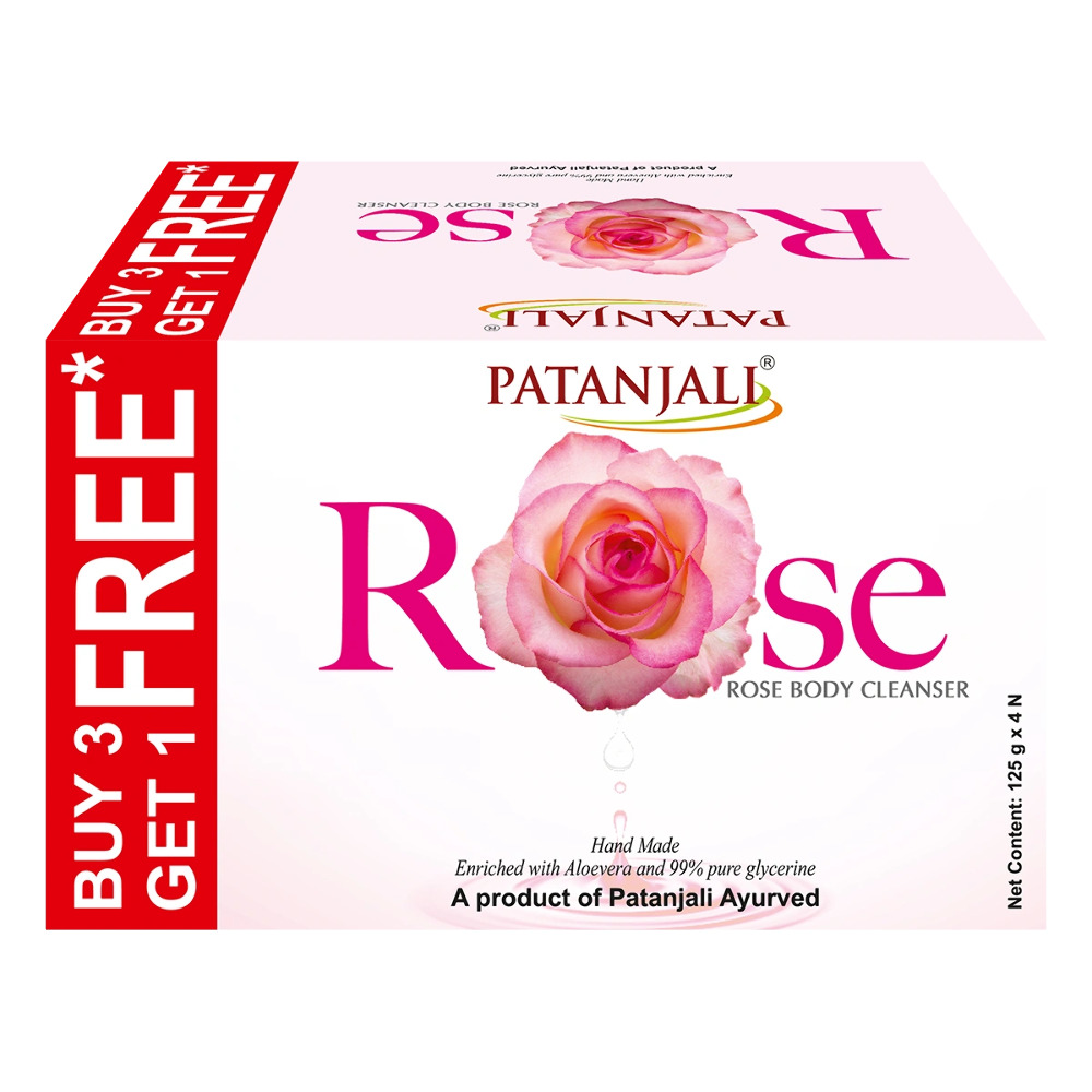 Patanjali Rose Body Cleanser 125g Buy 3 get 1 Free