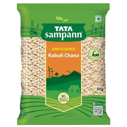 Tata Sampann Kabuli Chana/Kabuli Chola, 500 g Pouch