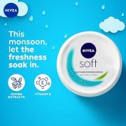 Nivea SOFT Light cream-Vit E & Jojoba oil for Non-sticky- Fresh, Soft & Hydrated skin, 100 ml