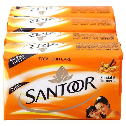 Bulk Deal - Santoor Sandal & Turmeric Soap 4*125 g ( Pack of 5 Set )