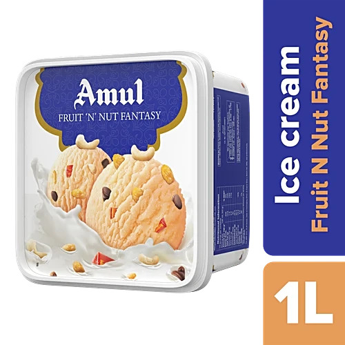 Amul Fruit 'N' Nut Fantasy Ice Cream 1L