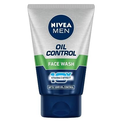 NIVEA MEN Oil Control Face Wash - For Oily Skin, With 10X Vitamin C Effect, 100 gm
