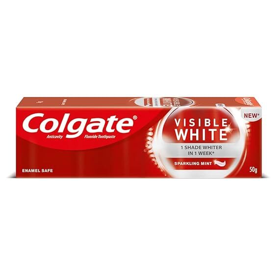 Colgate Visible White Anticavity Fluoride Toothpaste 50g