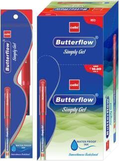 Cello Butterflow Red Gel Pen 1N