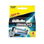 Gillette Mach 3 Manual Shaving Razor Blades - 4s Pack (Cartridge)