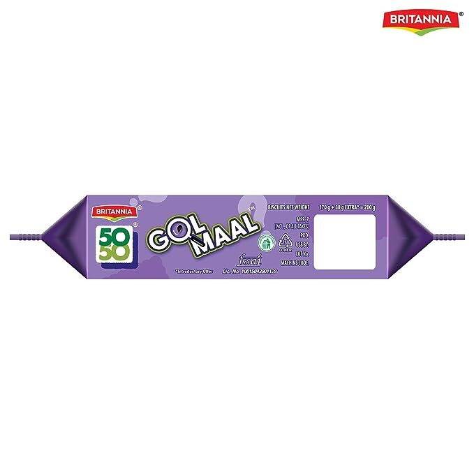 Britannia 50-50 Golmaal Biscuits, 200 g