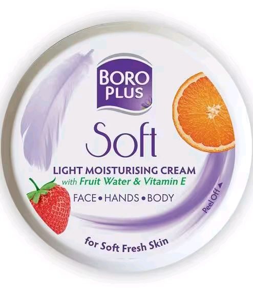 Boro Plus Soft Light Moisturising Cream With Fruit Water & Vitamin E 100ml