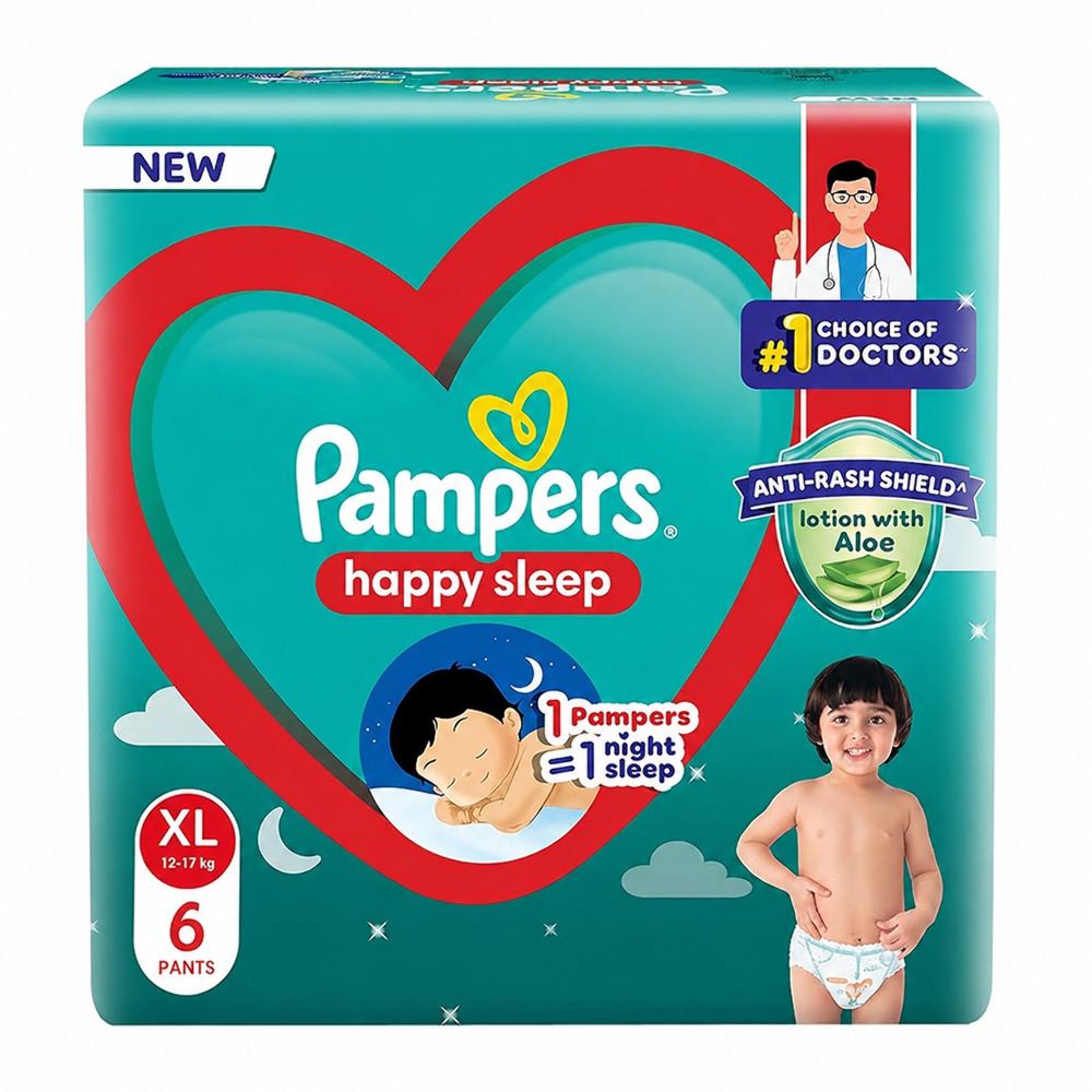 Pampers Happy Sleep XL 12-17kg (6Pants)