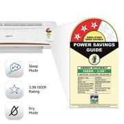 AmazonBasics 1.5 Ton 3 Star Inverter Split AC (White, Anti-Bacterial, Turbo Mode) AB2020INAC021