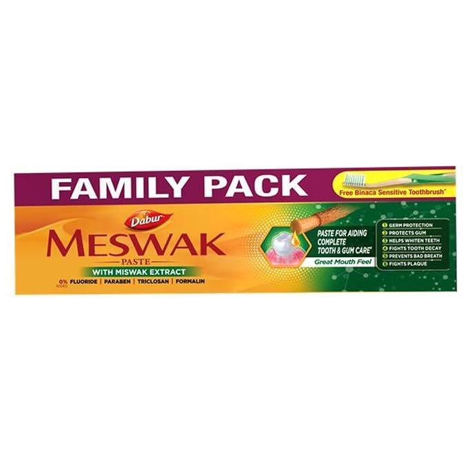 Dabur Meswak Pure Miswak Extract Free Binaca Toothbrush 300g