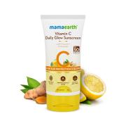 Mamaearth Vitamin C Daily Glow Sunscreen with Vitamin C & Turmeric for Sun Protection & Glow - 50 g