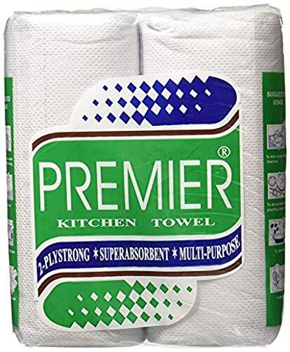 Premier Kitchen Towel 2 ply 60 pulls Pack of 2 Rolls