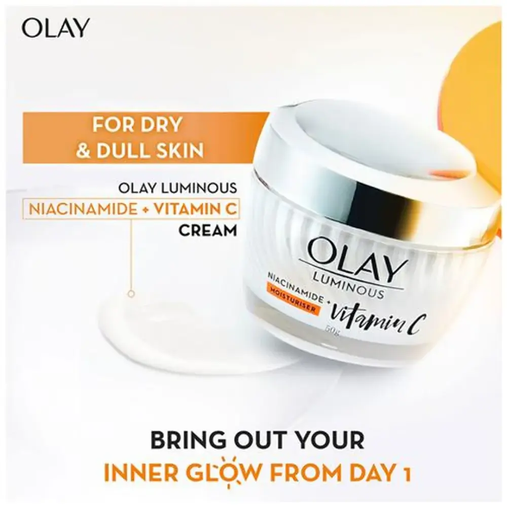 Olay Luminous Vitamin C Cream With 99% Pure Niacinamide, 50 gm