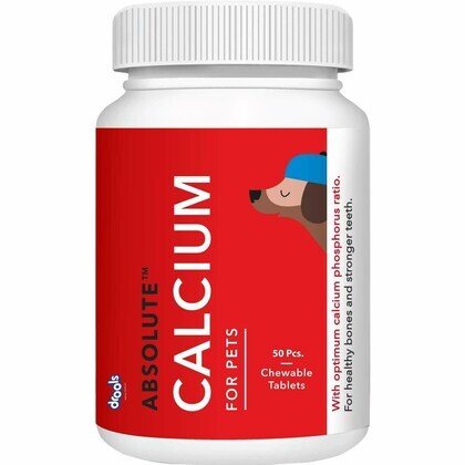 Drools Absolute Calcium Tablet- Dog Supplement, 50 Pieces