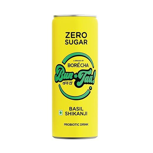 Borecha Bun Taa Basil Shikanji Probiotic Drink Zero Sugar 300ML
