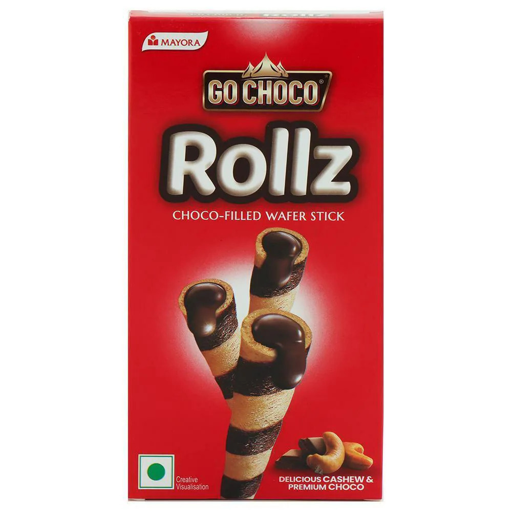 Mayora Choki Choki Rollz Choco Filled Wafer Stick 45G