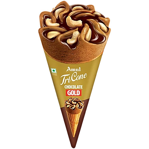Amul Tricone Chocolate Gold 120ml