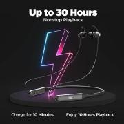 boAt Rockerz 335 Bluetooth in Ear Neckband with Qualcomm aptX & CVC, Upto 30 Hours Playback, ASAP Charge, Signature Sound, IPX5 and BTv5.0(Black)