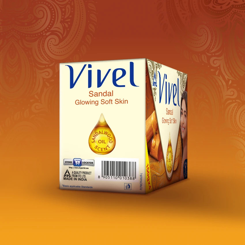 Vivel Pure Sandal Oil Glowing Soft Skin 100 g ( Pack of 5 )