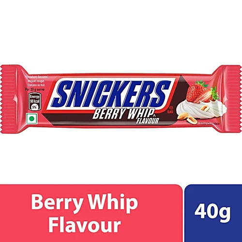 Snickers Berry Whip Flavour Chocolate Bar, 40g