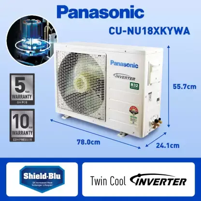 Panasonic 1.5 Ton 5 Star Split Inverter AC with Wi-fi Connect - White (CS/CU-NU18XKYWA, Copper Condenser)