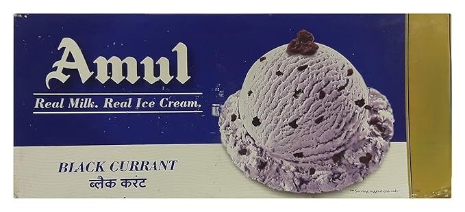 Amul Black Currant Ice Cream 750ML 50% Extra Free