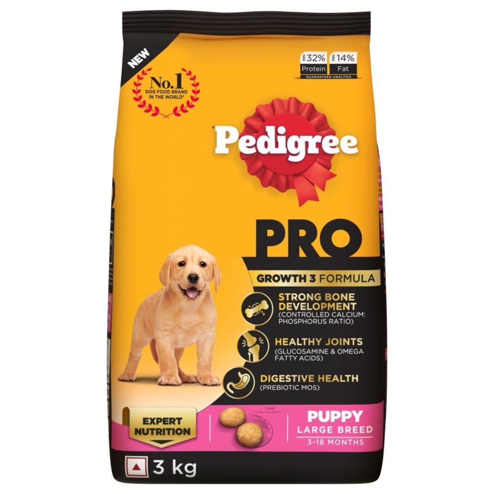 Pedigree PRO Expert Nutrition Dry Dog Food for Large Breed Puppy, 3Kg