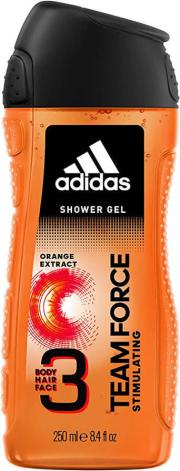 Adidas Team Force 3in1 Body, Hair And Face Shower Gel For Men,400ml